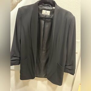 Babaton Black blazer with scrunched sleeves